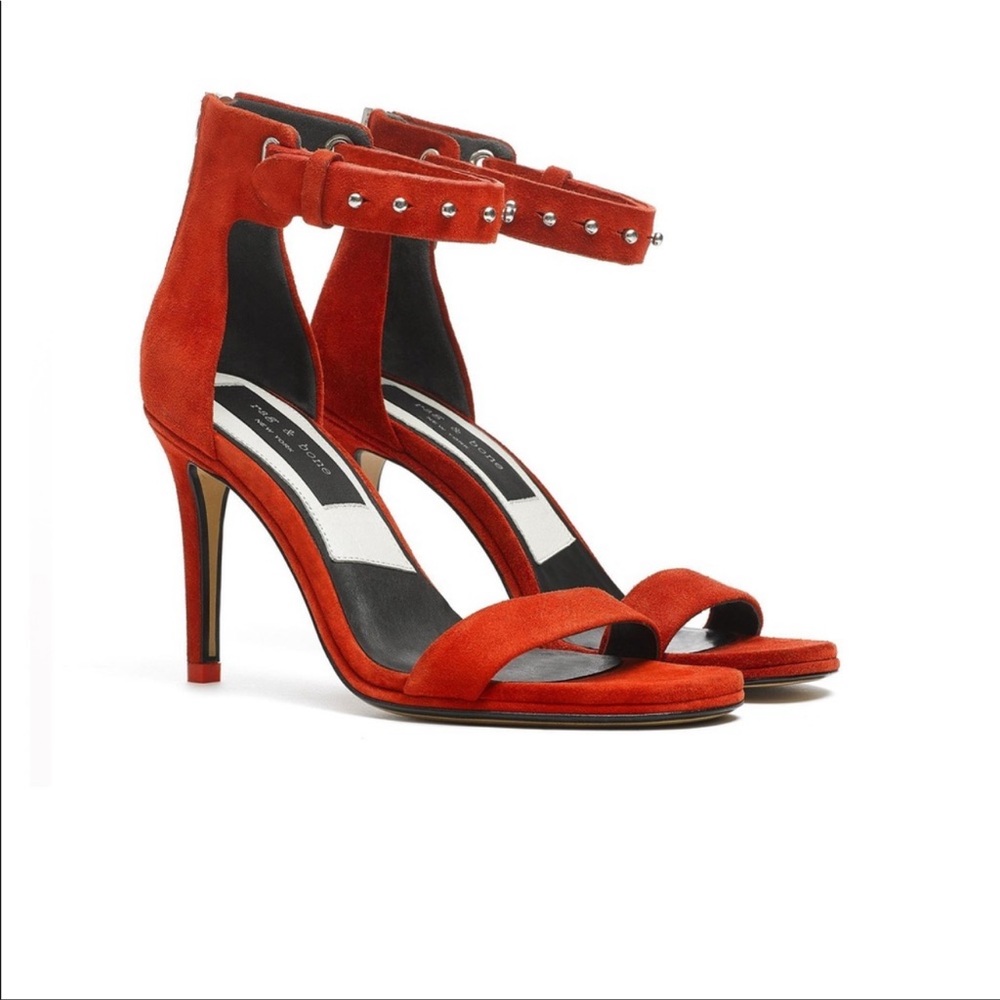 Rag & Bone Tamira sandal red suede - Picture 1 of 8
